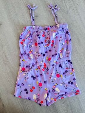 Crazy 8 purple floral romper